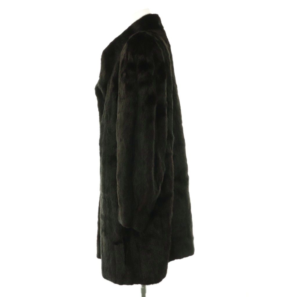 Black Jewel ダークミンク 毛皮コート セミロング 13　着丈80cm ブラックジュエル Black Jewel ファーコート ミンクファー アウター
