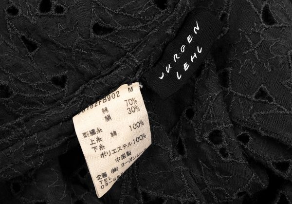 ヨーガンレールJURGEN LEHL シルク混コットン花柄刺繍シースルー