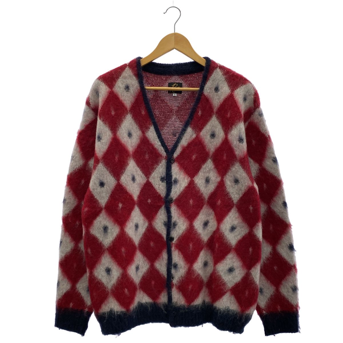 Needles ダイヤ柄カーディガン Lサイズ Needles ニードルズ サイズL Mohair Cardigan - Diamond NS280 定価
