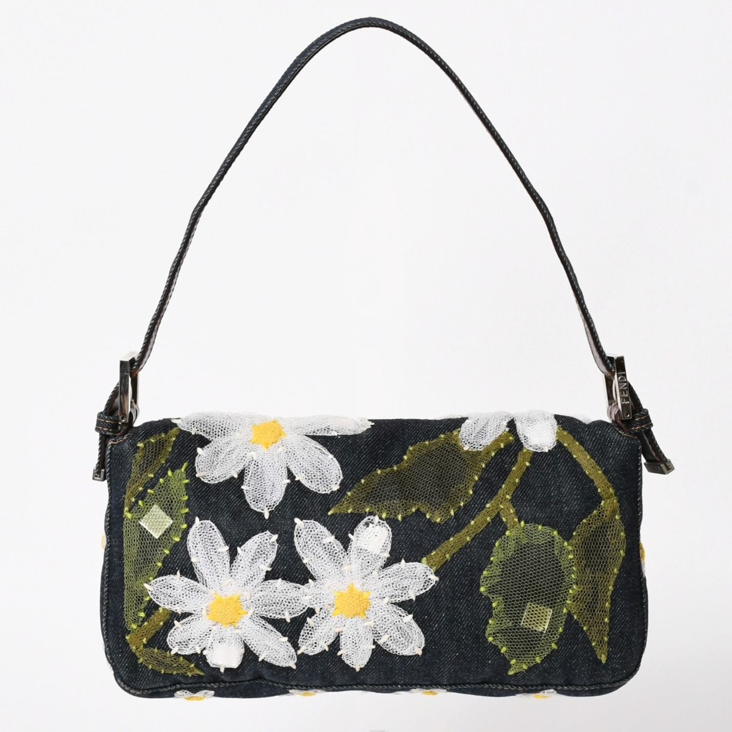 FENDI フェンディ マンマバケット デニム ワンショルダーバッグ