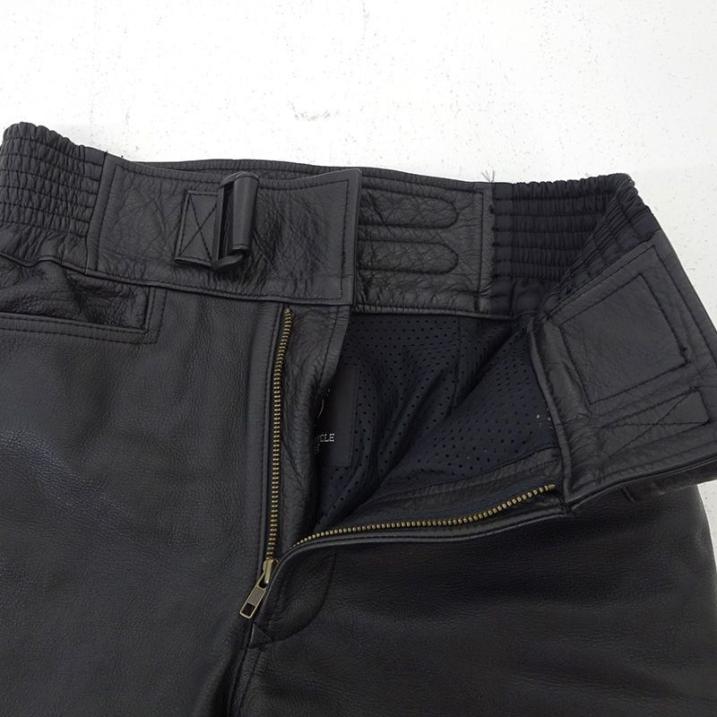 三重店】KUSHITANI レザーパンツ ブラック サイズ:LL（クシタニ