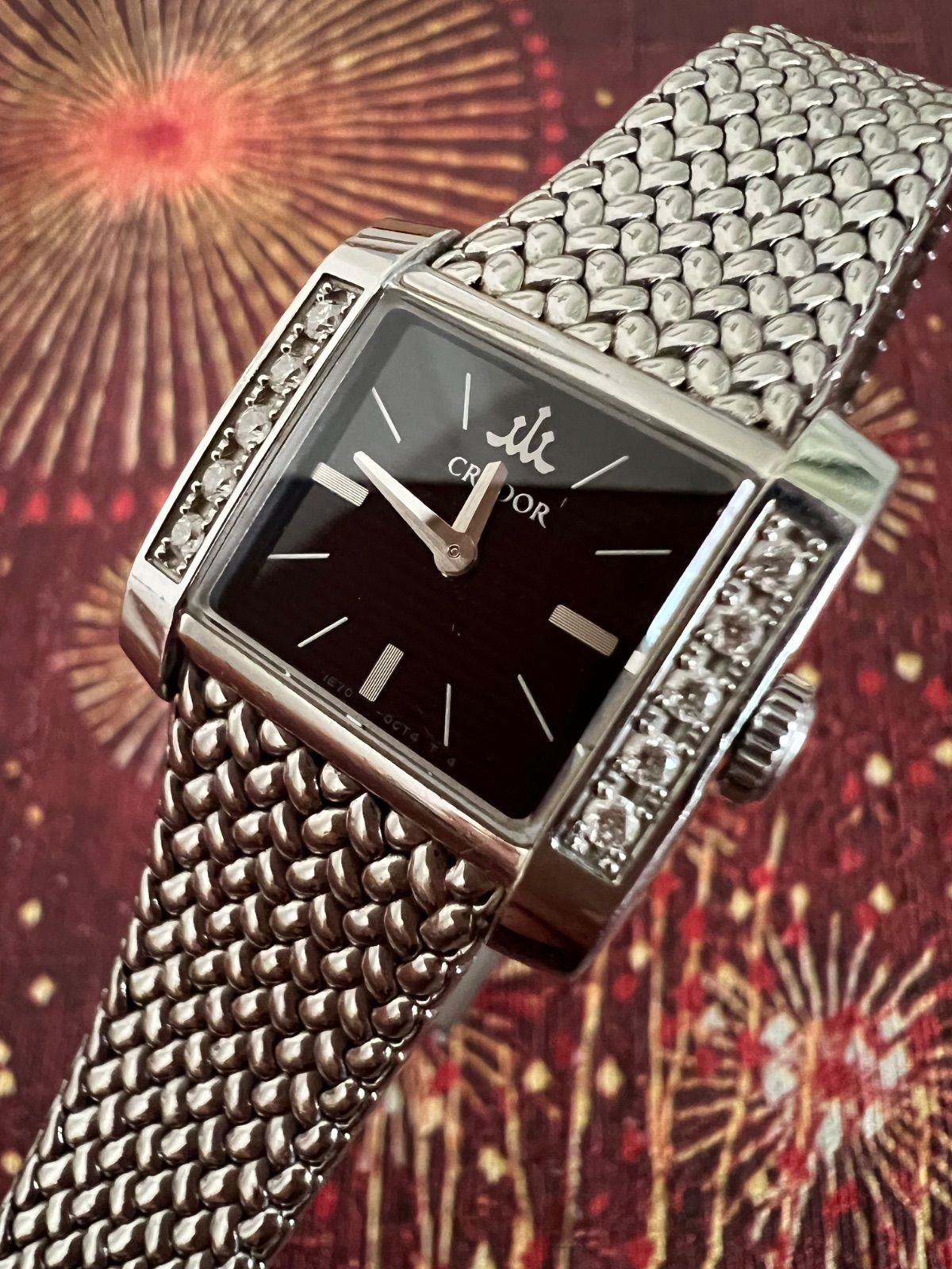 美品☆セイコー　SEIKO☆クレドール☆ダイヤベゼル☆1E70-0BY0☆