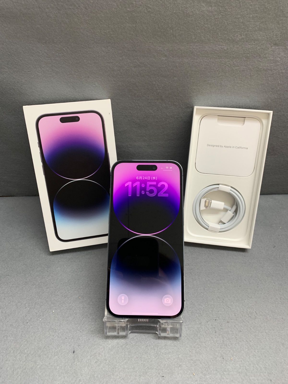 超美品 国内版 SIMフリー iPhone14 Pro 1TB ディープパープル色