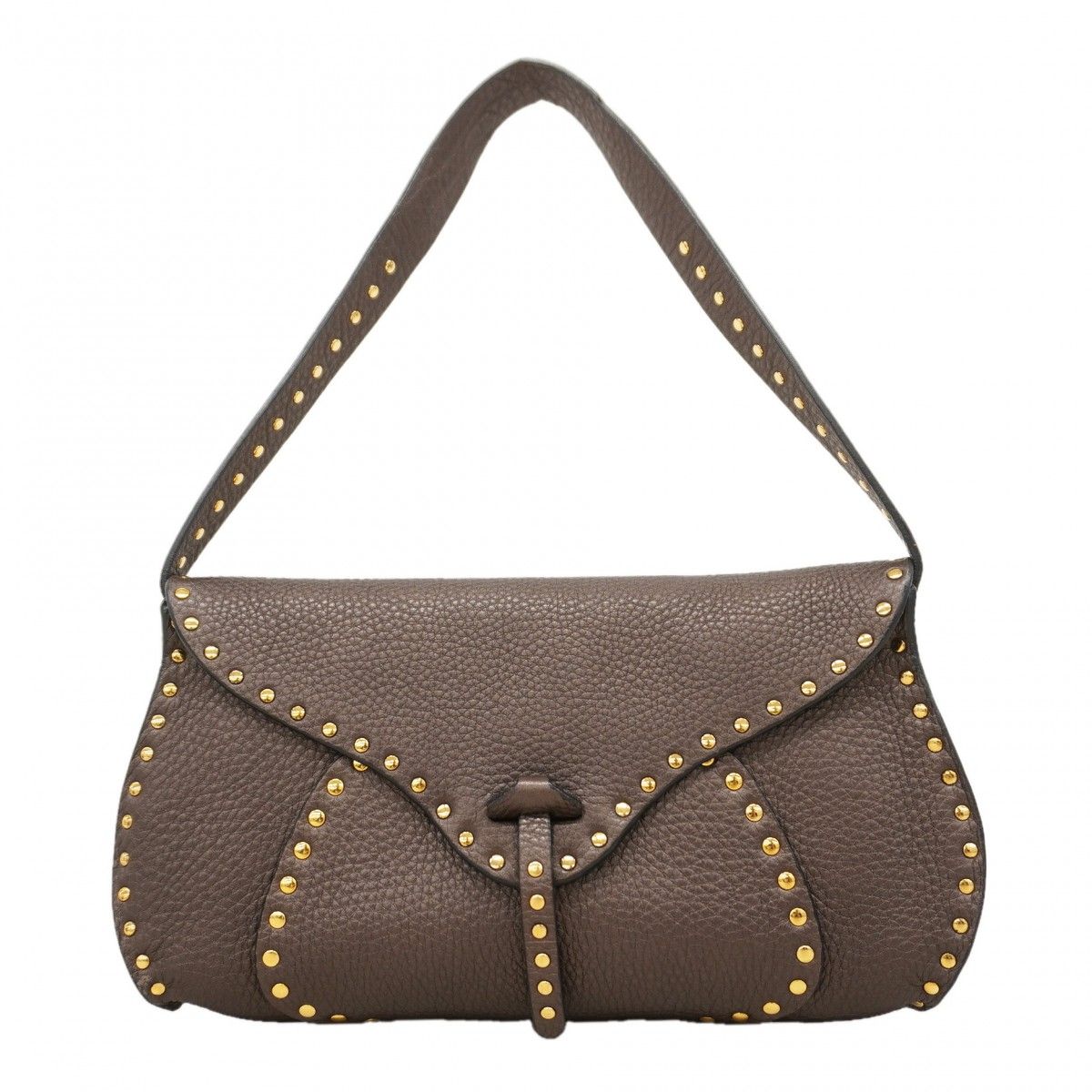 ☆SALE【6fb2077】セリーヌ ショルダーバッグ レザー ブラウン