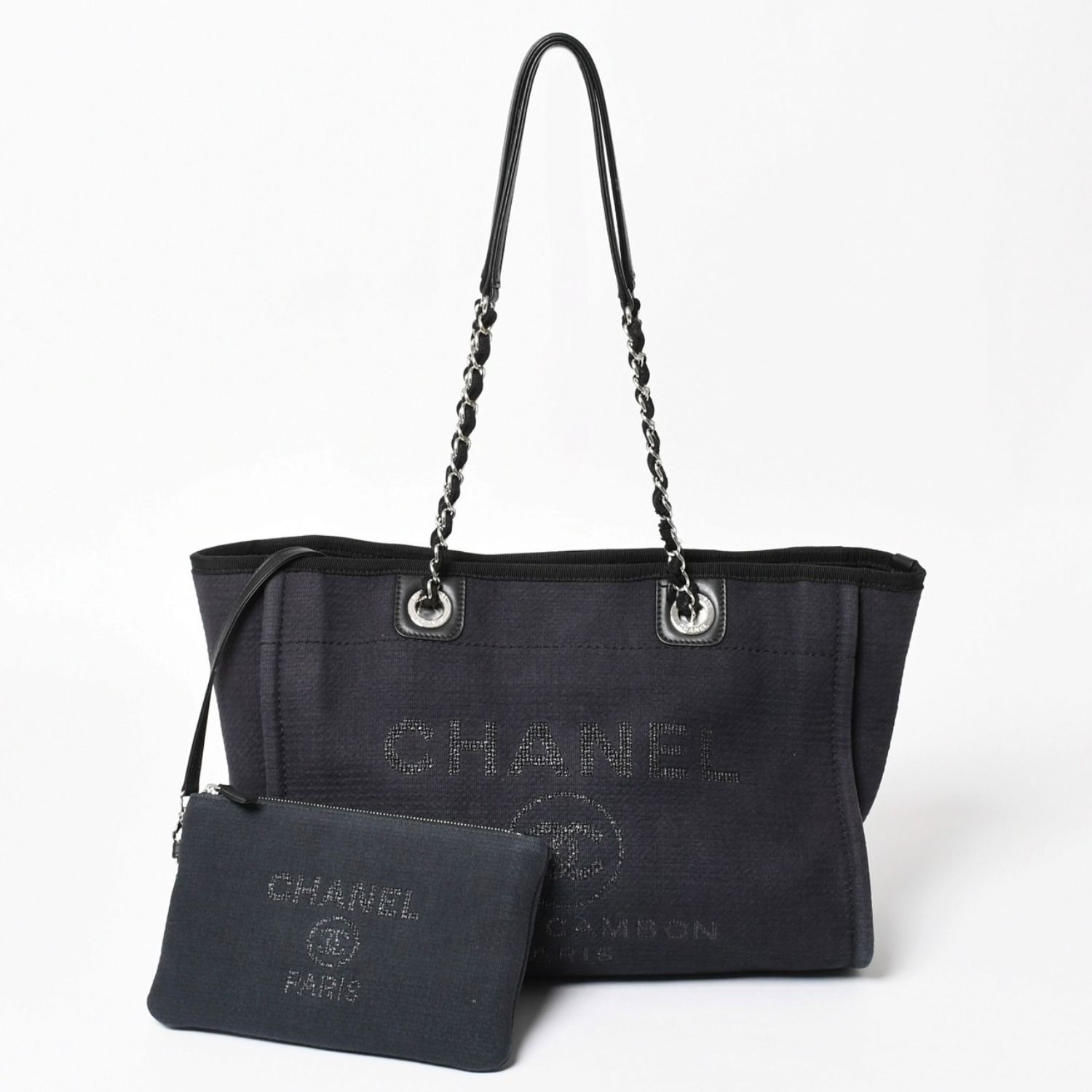 シャネル CHANEL ドーヴィルMM グレー トートMM ドーヴィルライン 