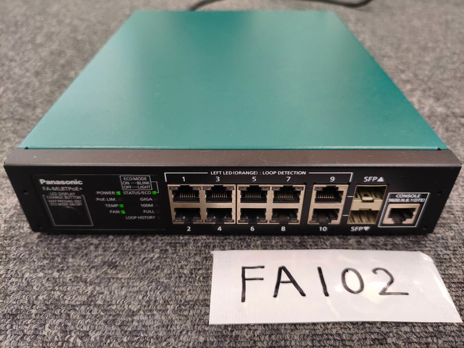中古】Panasonic FA-ML8TPoE+ スイッチングハブ - メルカリ