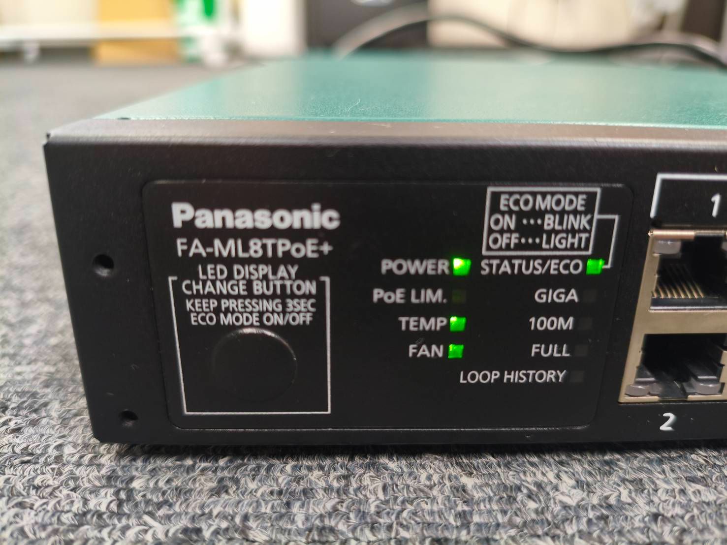 中古】Panasonic FA-ML8TPoE+ スイッチングハブ - メルカリ