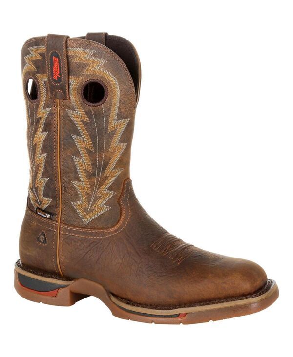 ロッキー メンズ シューズ ブーツ・レインブーツ ROCKY Mens Long Range Composite Toe Waterproof Western Boot Distressed brow