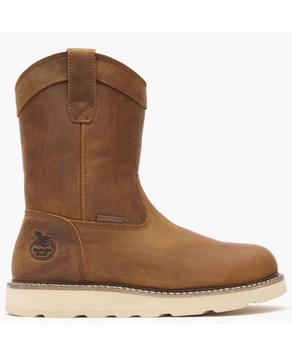 ジョージブーツ メンズ シューズ ブーツ・レインブーツ GEORGIA BOOT Mens Core 37 10 Waterproof Pull On Wedge Boot Brown ブラウン