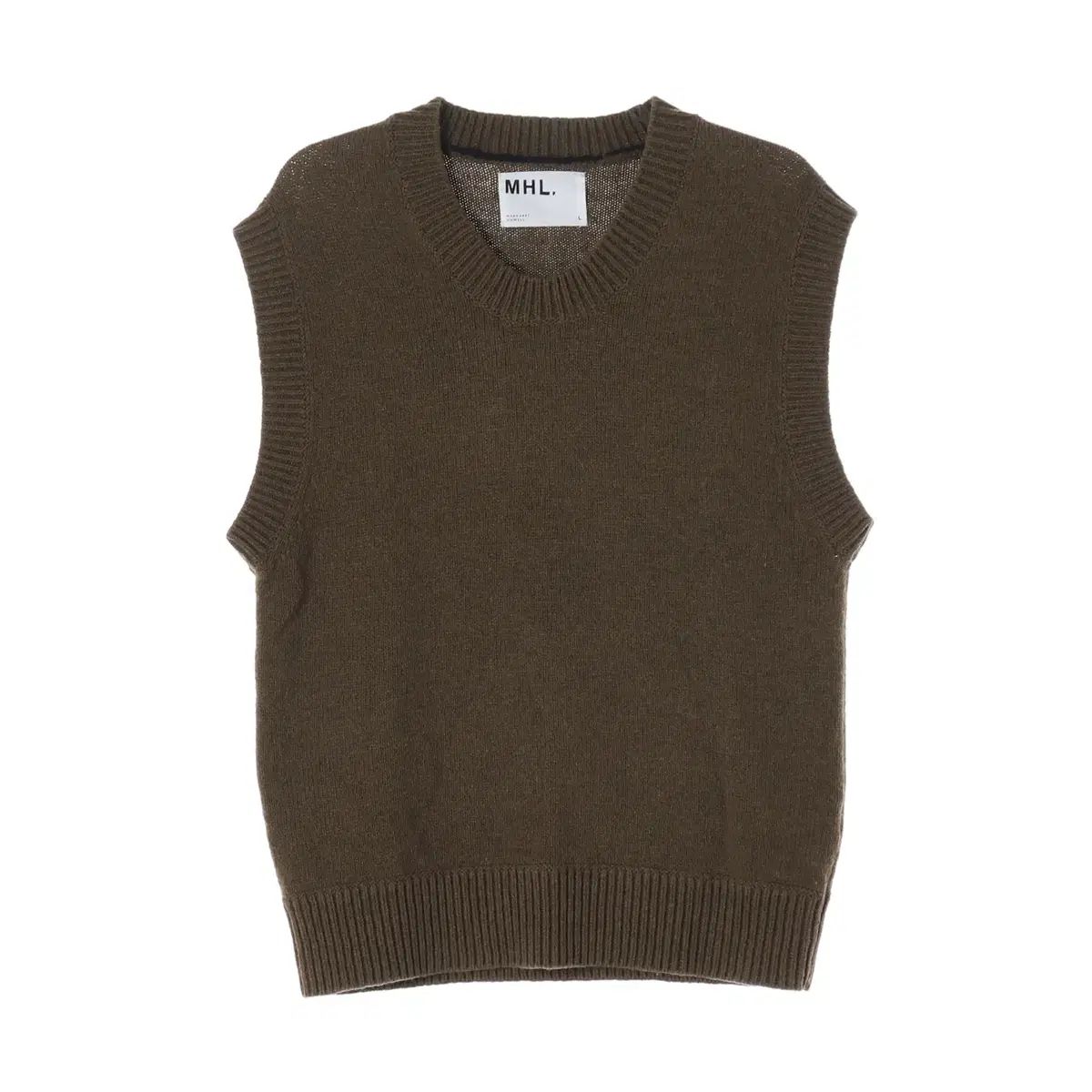 MARGARET HOWELL マーガレットハウエル 22FW ウール100% ラウンドネック ニット ベスト