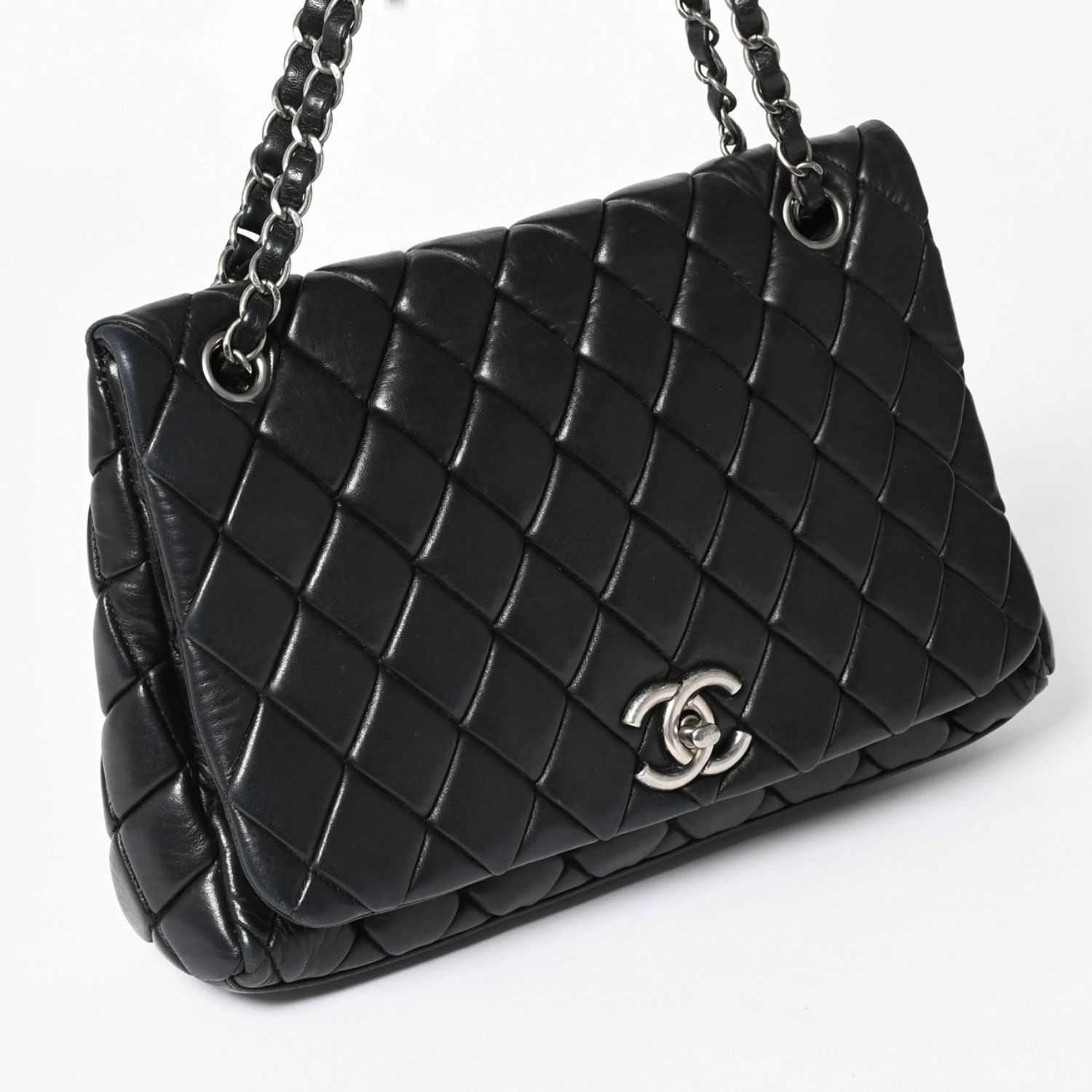 CHANEL シャネル バブルキルト チェーンショルダーバッグ ハンドバッグ