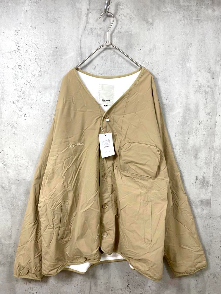 新品 LULULANA ルルラナ ATBORDER アウトドア ノーカラー ジャケット sizeXL/ベージュ ■■◎メンズ