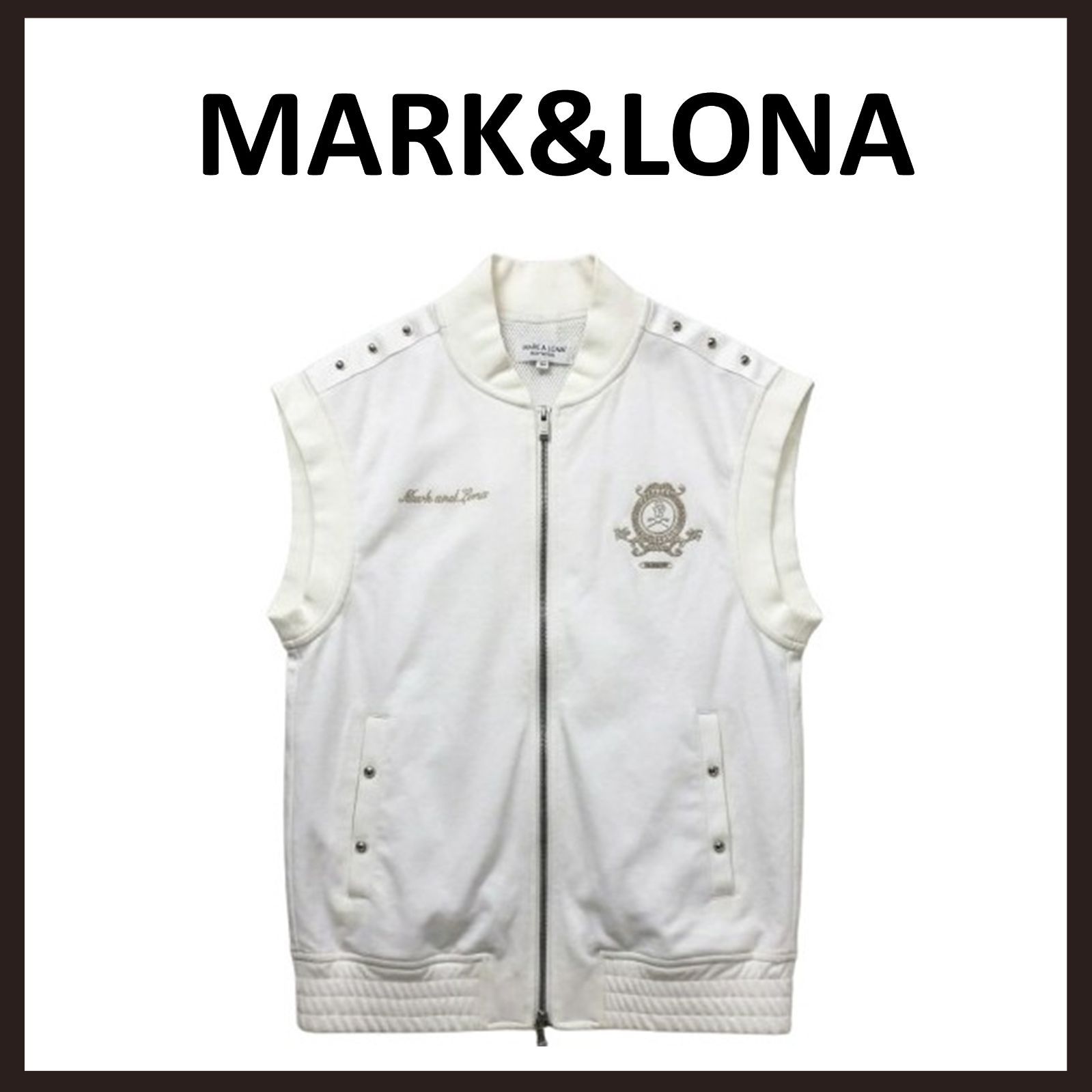 訳有り 未使用　MARK&LONA（マークアンドロナ）　ジップアップベスト　48　ホワイト 27,300円