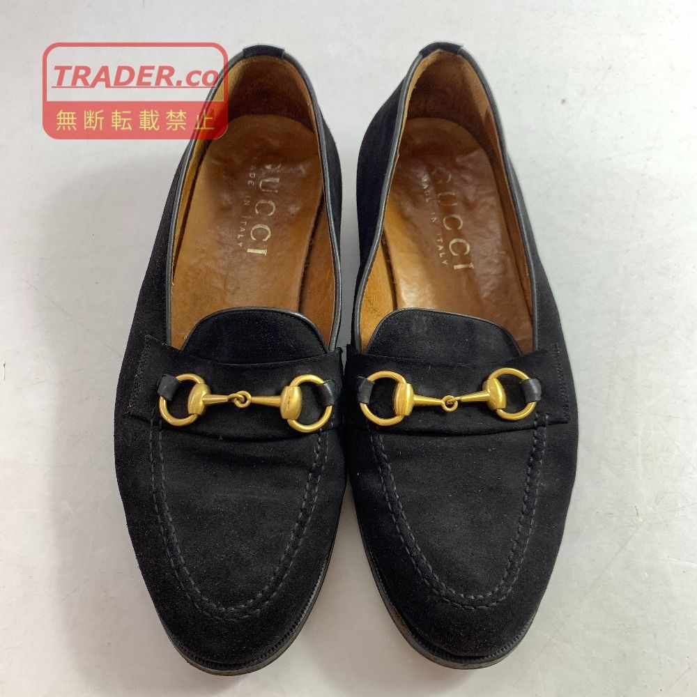 04w7261▽※【中古】グッチ GUCCI ローファー スウェードレザー