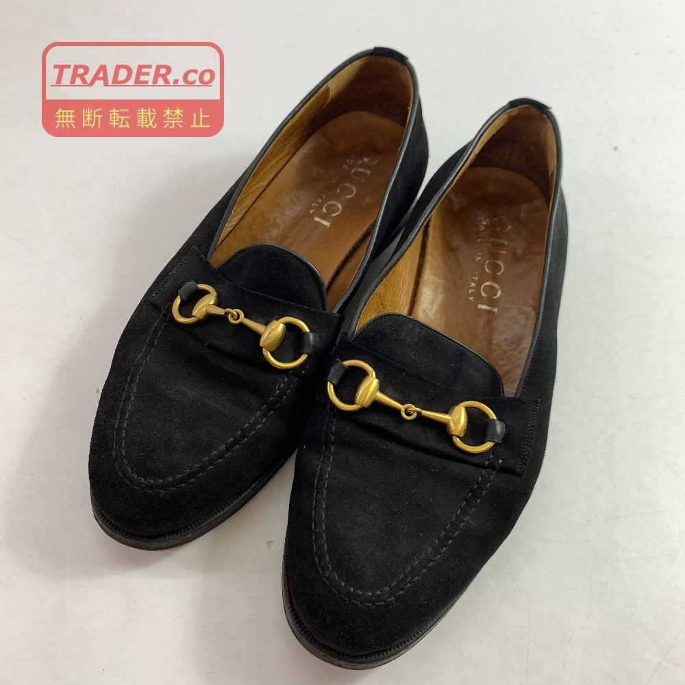 04w7261▽※【中古】グッチ GUCCI ローファー スウェードレザー
