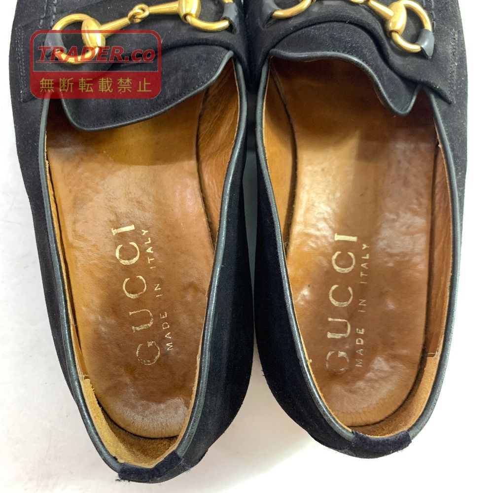 04w7261▽※【中古】グッチ GUCCI ローファー スウェードレザー