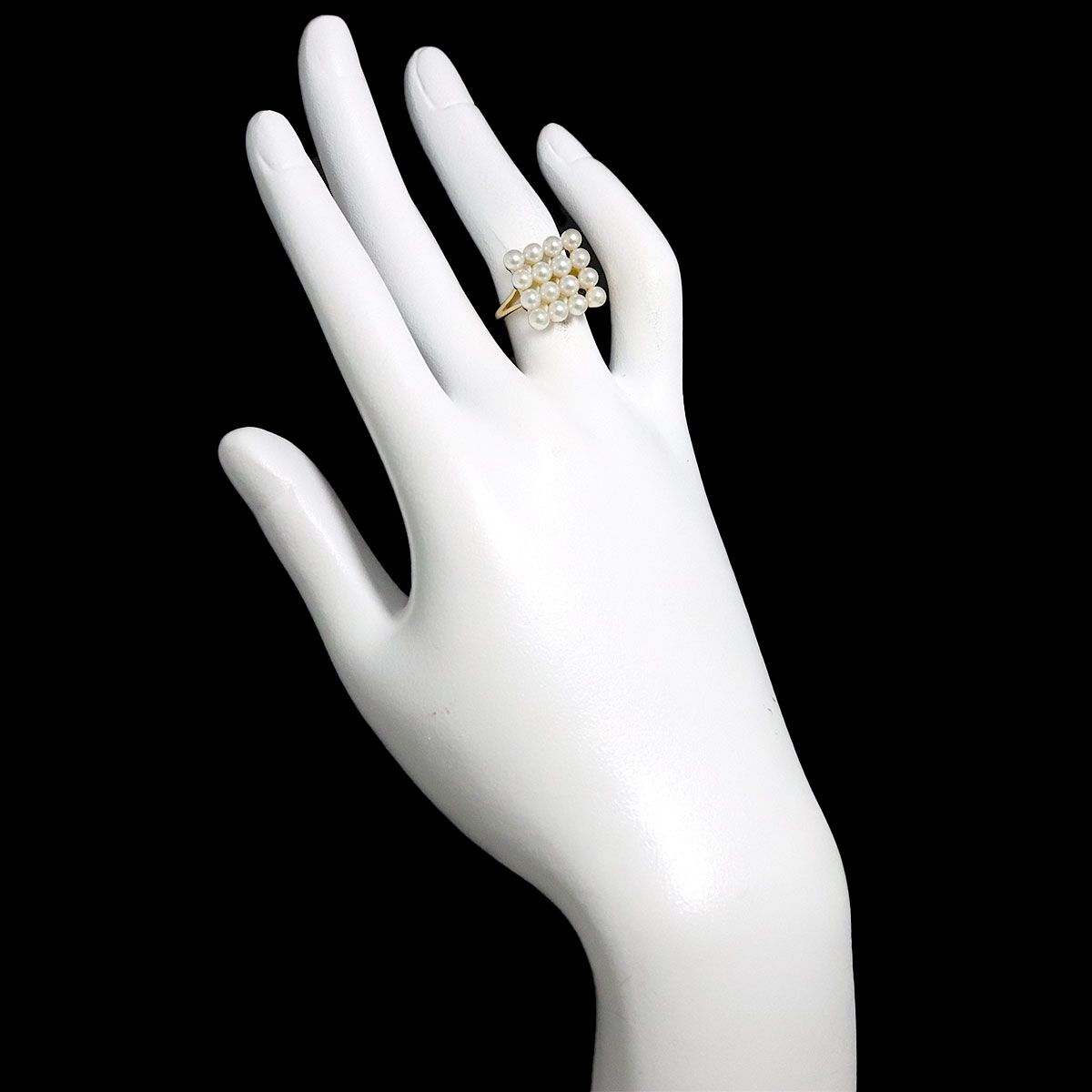 ミキモト MIKIMOTO 10号 リング ベビーパール 3.5mm K18 YG イエロー