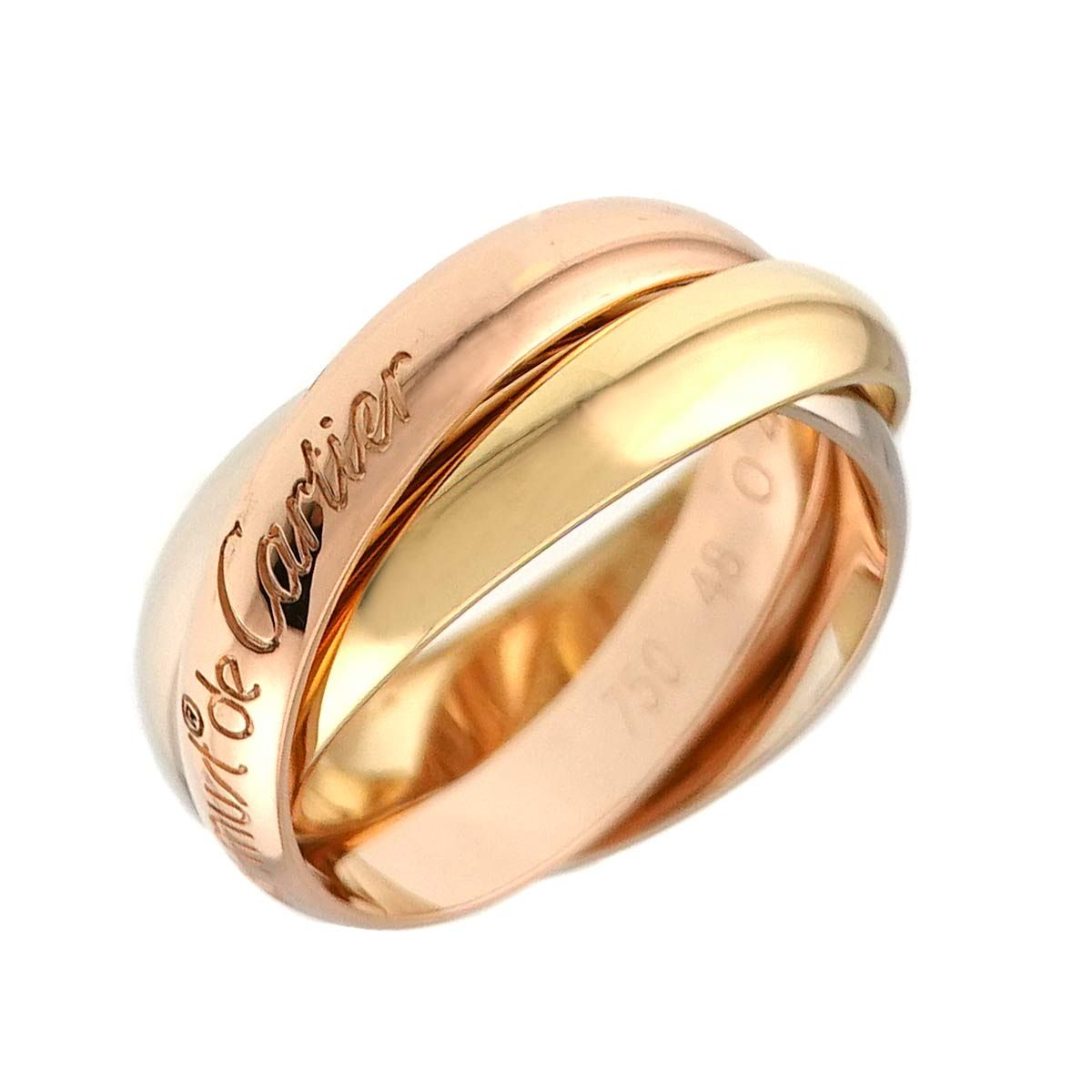 カルティエ Cartier トリニティ ミディアム MM #48 K18 YG WG PG 3連
