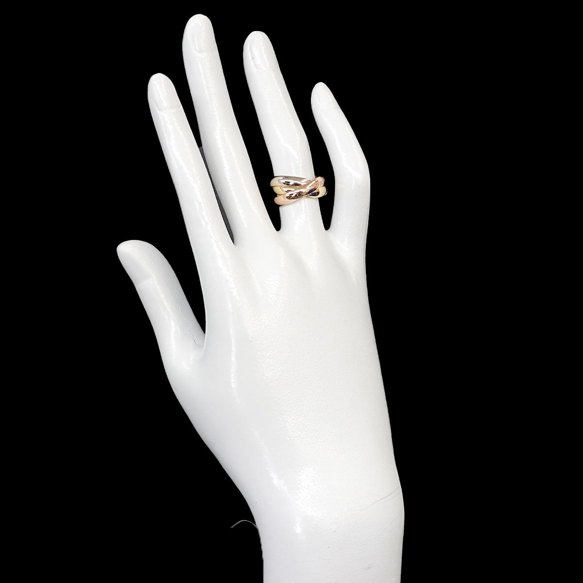 カルティエ Cartier トリニティ ミディアム MM #48 K18 YG WG PG 3連