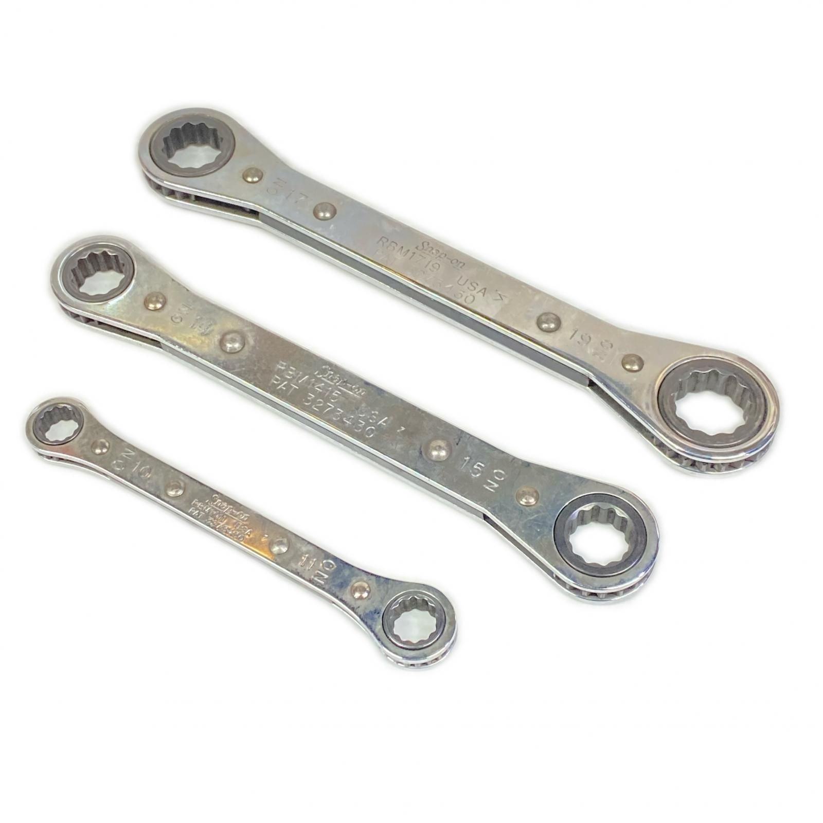 Snap-on スナップオン メガネ板ラチェットレンチ 3本セット RBM1011,RBM1415,RBM1719 RBM
