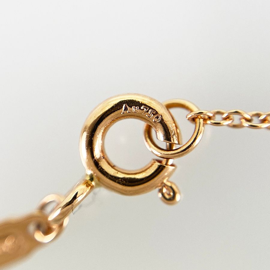 ティファニー TIFFANY&Co. ノット K18PG ダイヤモンド ネックレス ss