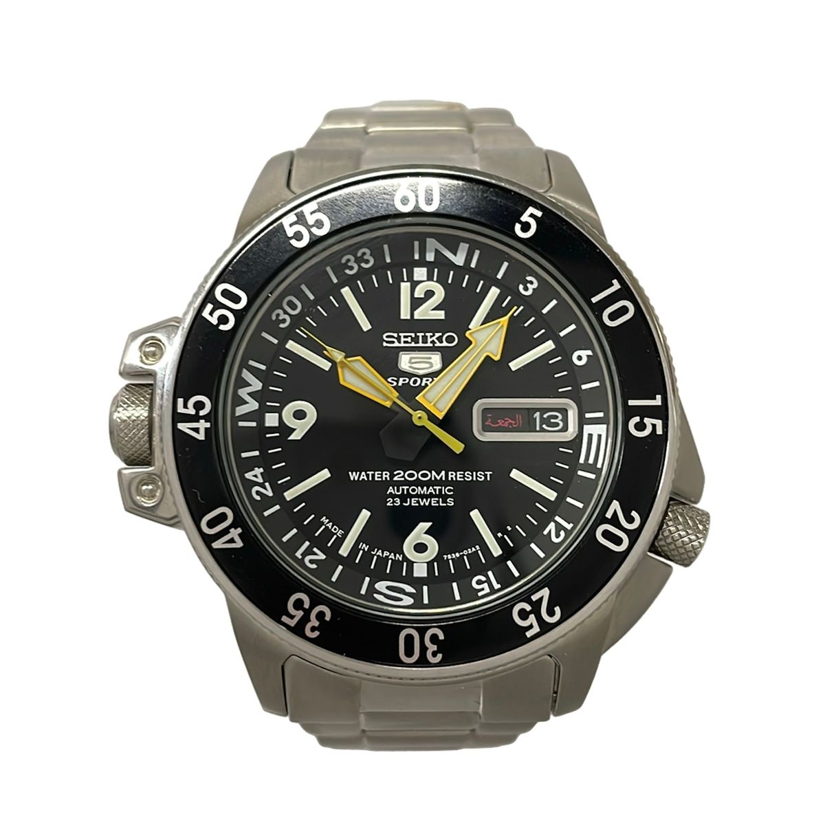 SEIKO(セイコー) 腕時計美品 5 SPORTS(ファイブスポーツ) 7S36-01E0/SKZ211J1 メンズ 回転ベゼル 黒