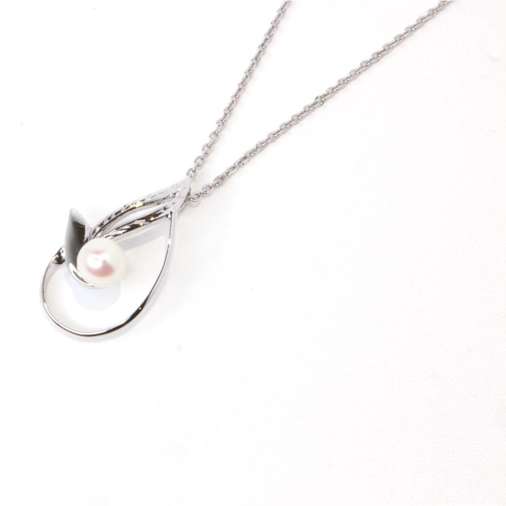 ★【MIKIMOTO】ミキモト　SV　パールネックレス　ネックレス　40cm