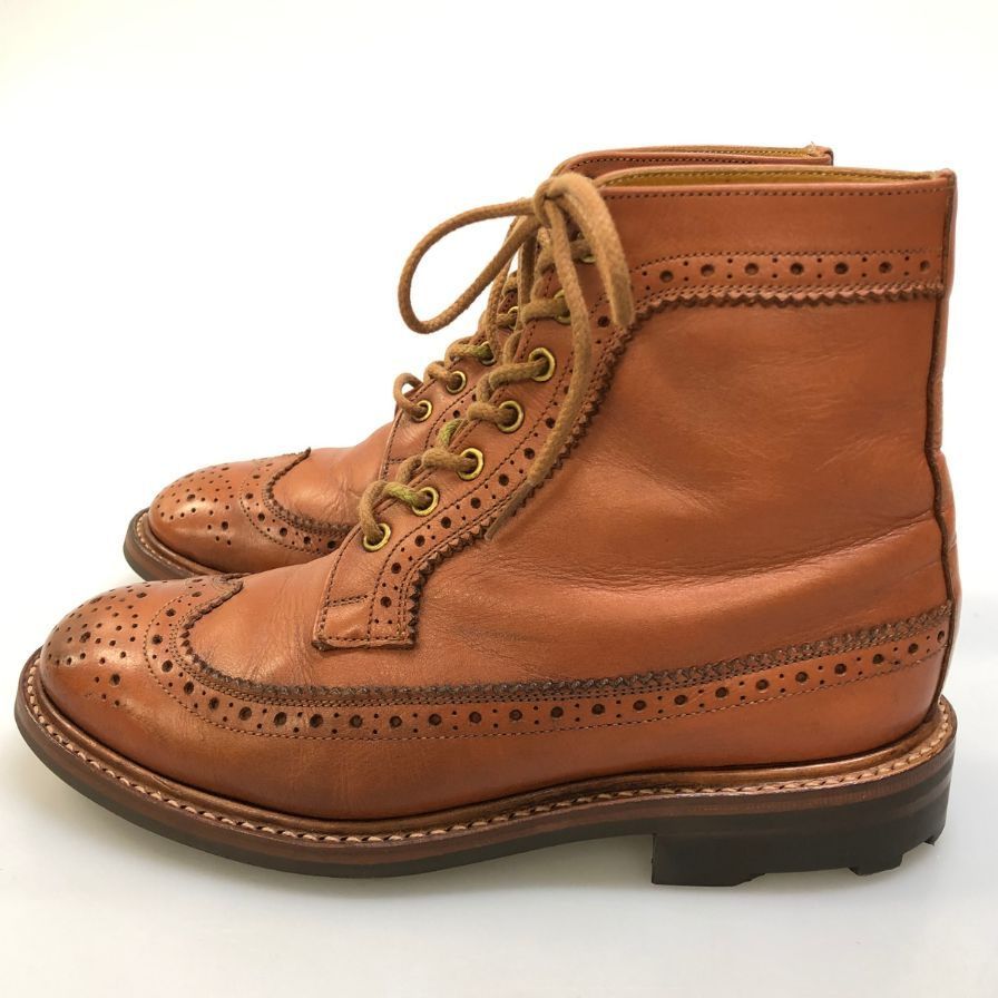 トリッカーズ モールトン 7309  ウィングチップ  メンズ サイズ 6.5 ブラウン Tricker`s ブーツ 約25.0cm【LA】【中古】 トリッカーズ モールトン 7309 ウィングチップ メンズ サイズ 6.5