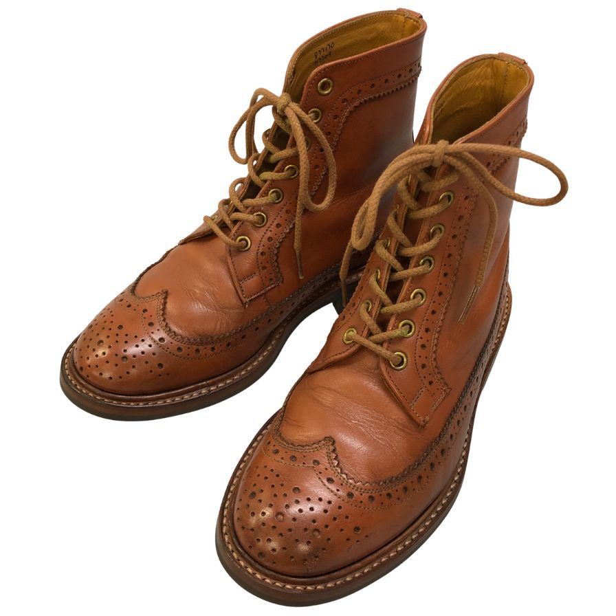 トリッカーズ モールトン 7309 ウィングチップ メンズ サイズ 6.5 ブラウン Tricker`s ブーツ 約25.0cm【LA】【中古】