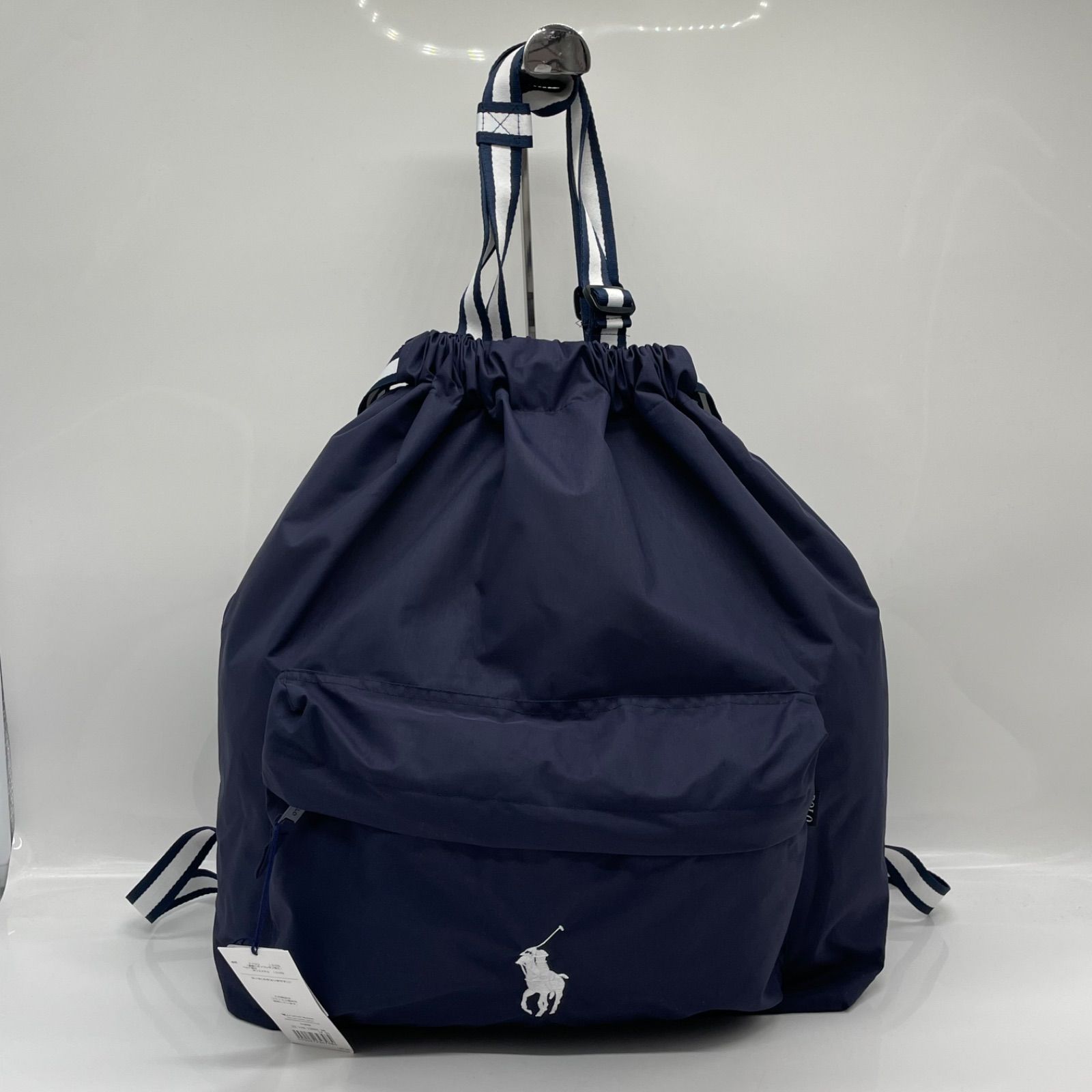 【Bamiki】極美品★ポロ ラルフローレン 2way リュック トート BN9319□ポロラルフローレン 2WAY リュック トート ネイビー ナイロン