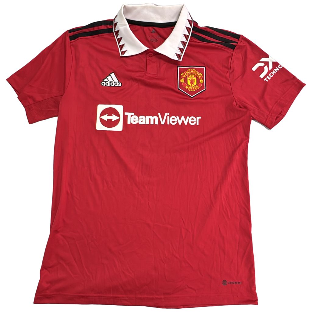 adidas アディダス マンチェスター・ユナイテッド サッカーシャツ ユニフォーム プロチーム サッカー レッド(メンズ L)中古 古着 Y4104