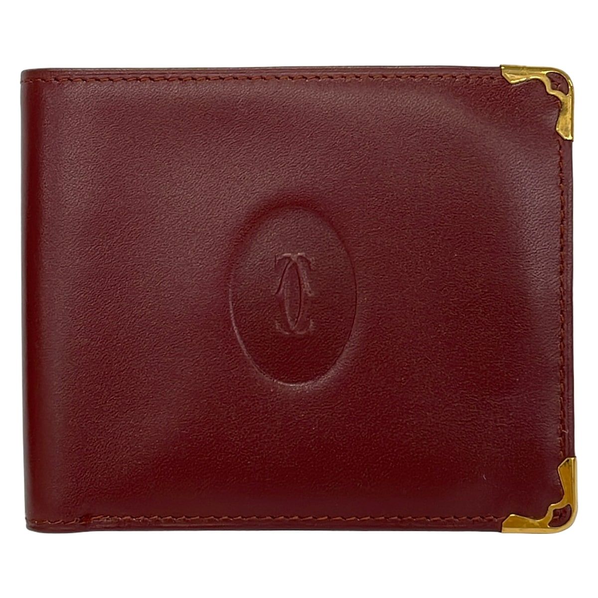 Cartier(カルティエ) 札入れ美品 マストライン ボルドー レザー