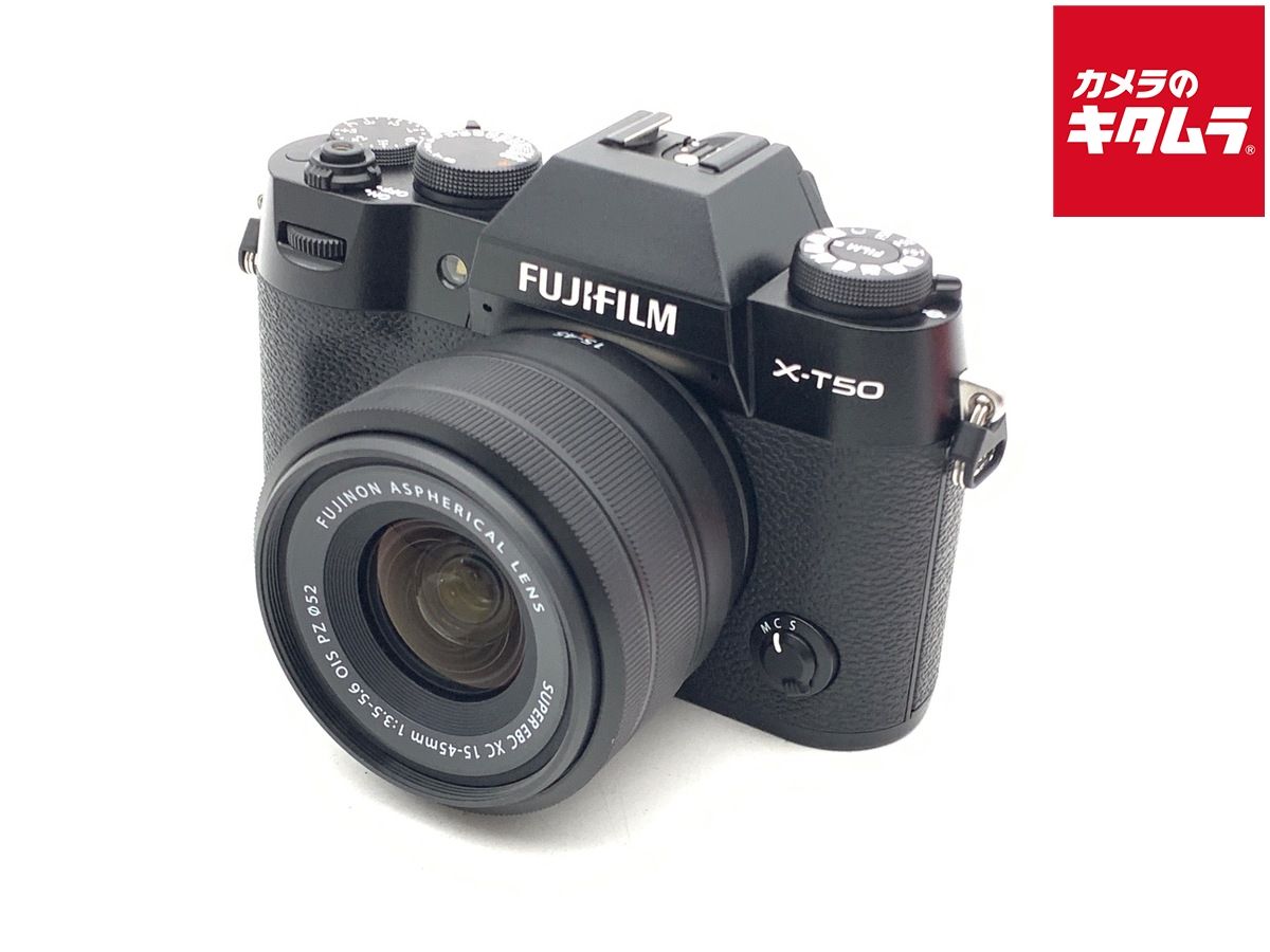 【中古】 【並品】 フジフイルム X-T50 JP XC15-45mmレンズキット ブラック