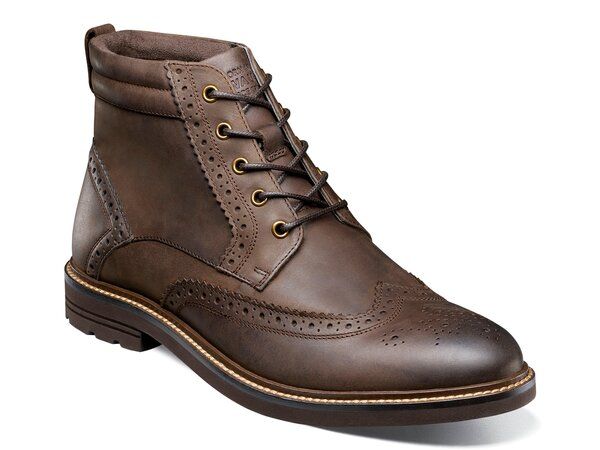 ノンブッシュ メンズ シューズ ブーツ・レインブーツ ウィングチップ ブーツ Nunn Bush Odell II Wingtip Boot Dark Brown ブラウン