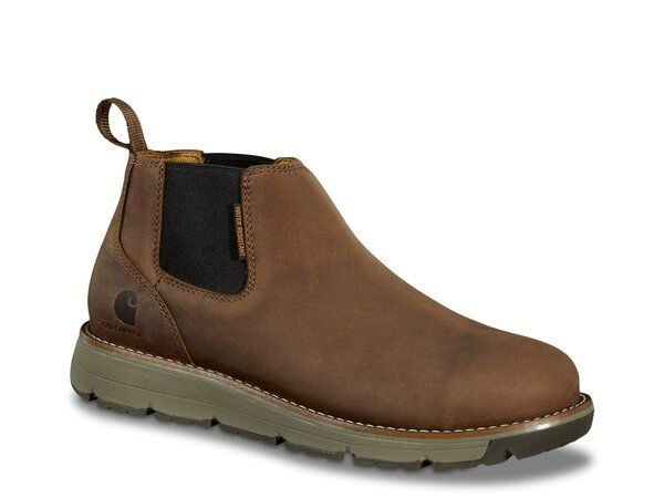 カーハート メンズ シューズ ブーツ・レインブーツ Tシャツ ブーツ Carhartt Millbrook Romeo Steel Toe Wedge Work Boot Mens Dark Brow