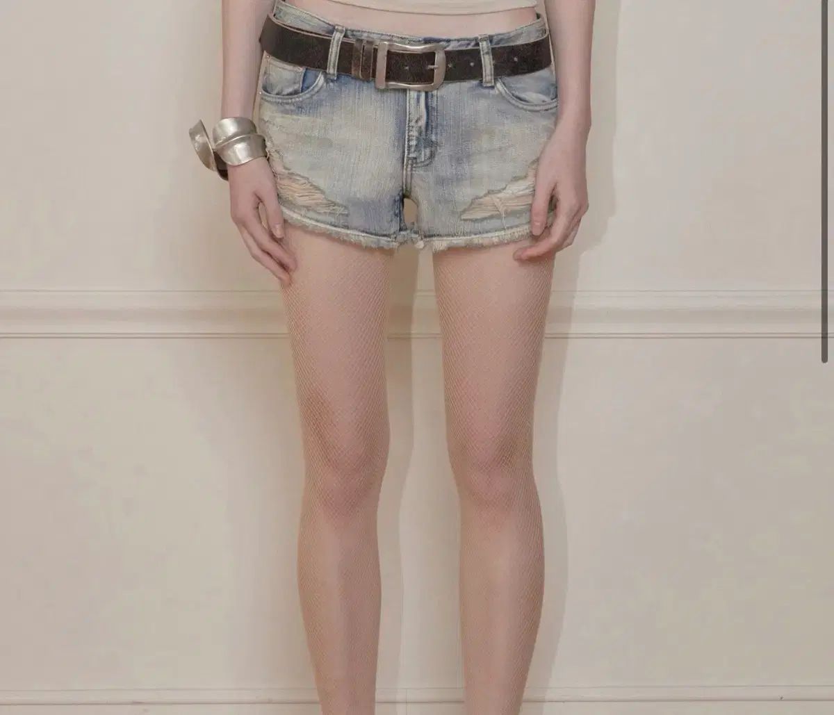 BOHEMSEO ボヘミアンソウル LIGHT SLUB DAMAGE SHORTS BLUE