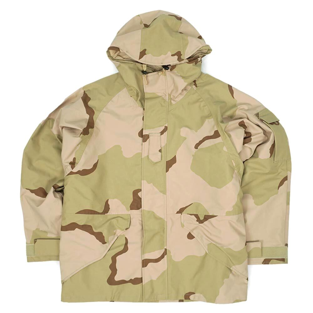 米軍実物 US.ARMY 稀少ショート丈 未使用 デッドストック 00s ECWCS GORE-TEX ゴアテックスパーカー 迷彩 定番 ミリタリー 軍物 官給 放出 ジャケット 3C デザートカモ柄 LARGE-SHORT【中古】