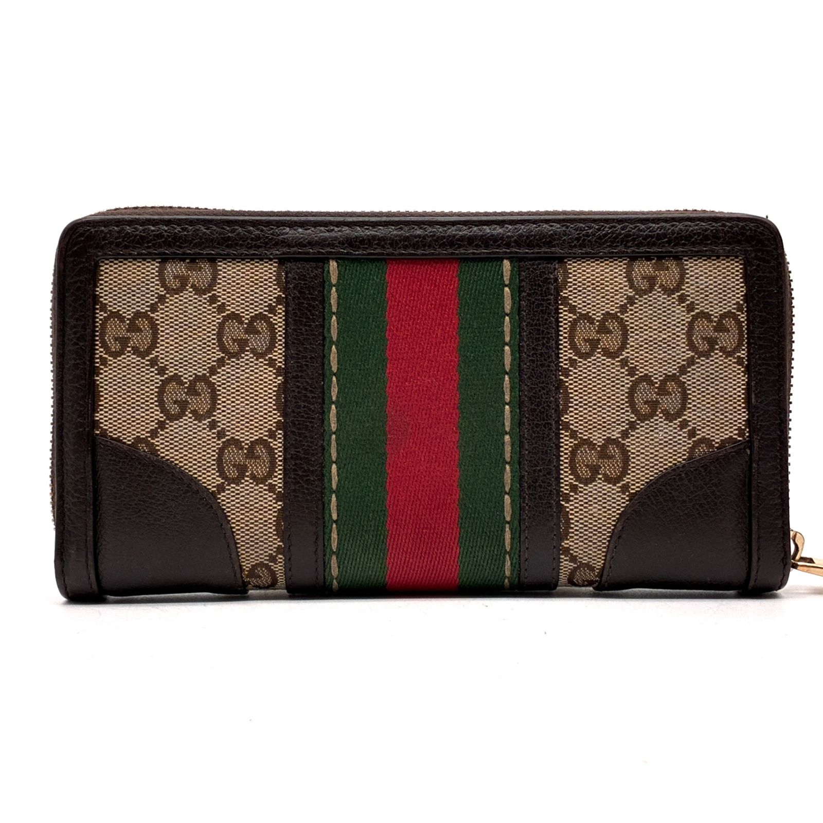 美品 グッチ GUCCI GGスプリーム シェリーライン ビー スター ラウンド