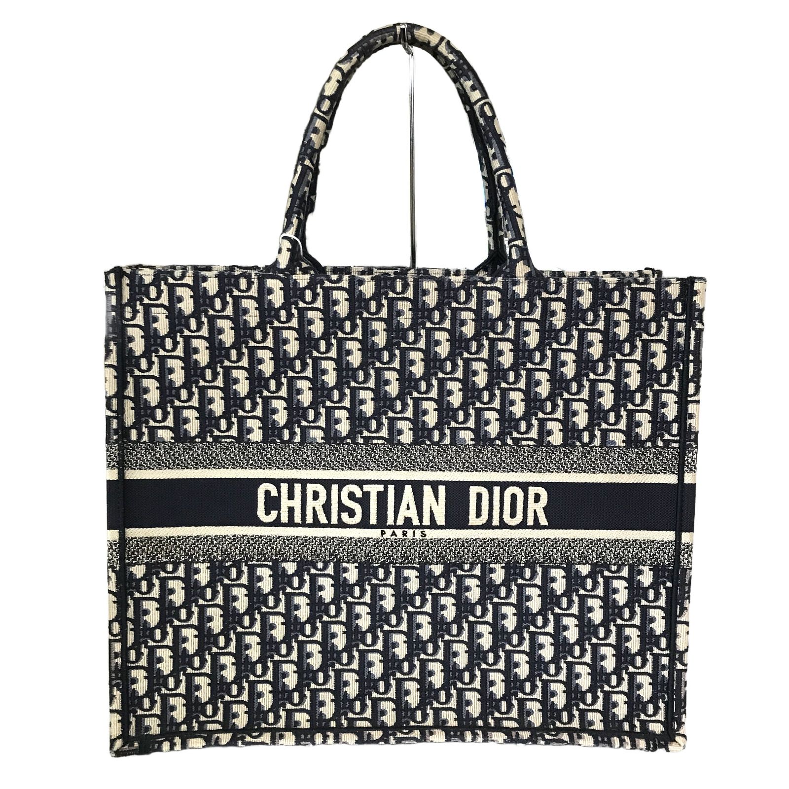 鑑定済】Christian Dior ディオール ブックトート バッグ ラージ
