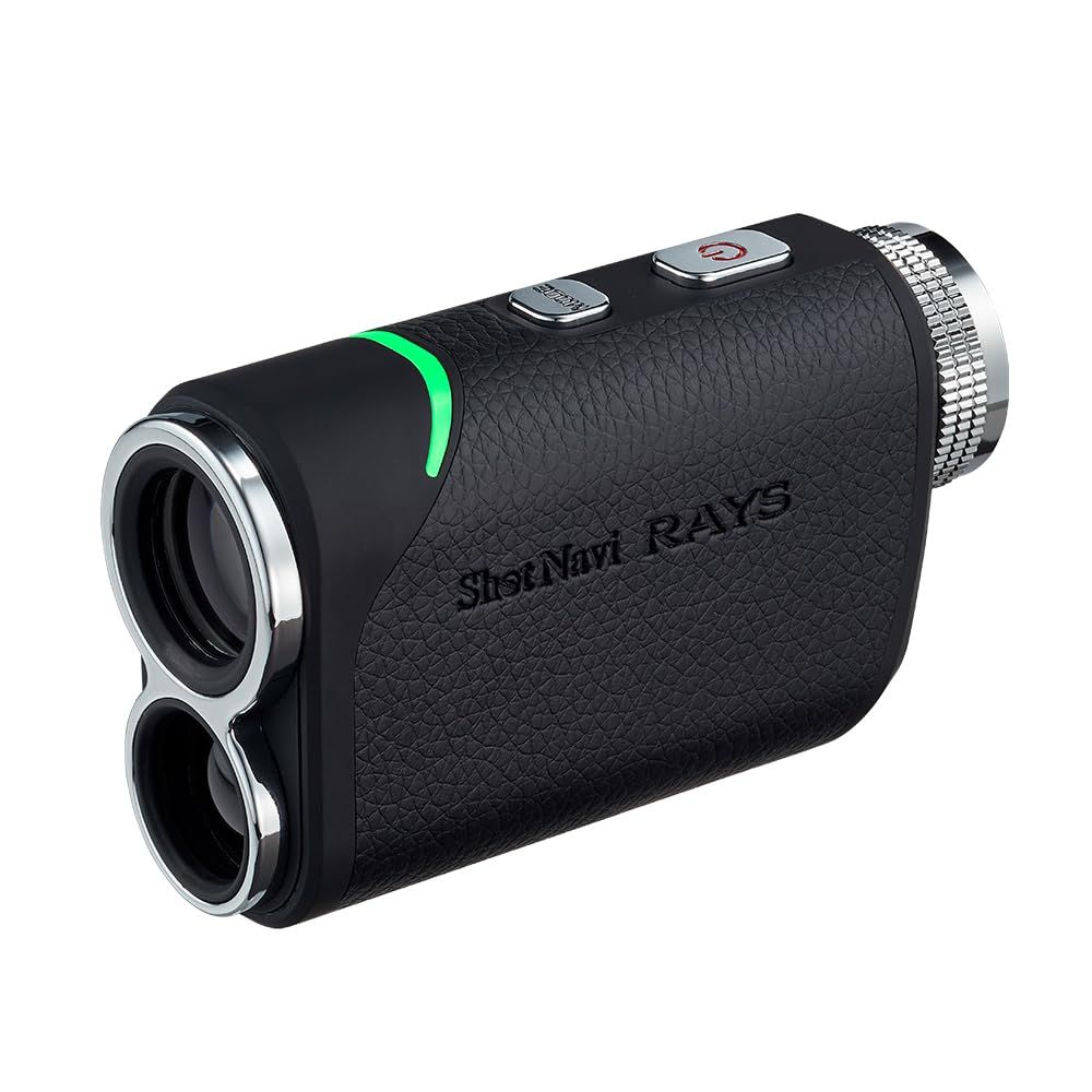 Shot Navi(ショットナビ) ゴルフ レーザー距離測定器 LaserSniper RAYS【ブラック】1600y計測 高速0.2秒計測 軽量 6倍ズーム 高低差 充電式 レーザー距離計測器 [ブラック] [RAYS]