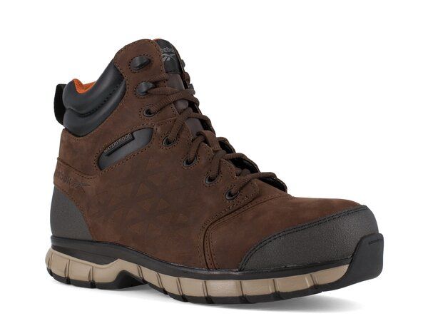 リーボック メンズ シューズ ブーツ・レインブーツ Reebok Work Sublite Cushion Alloy Toe Work Boot Mens Dark Brown ブラウン