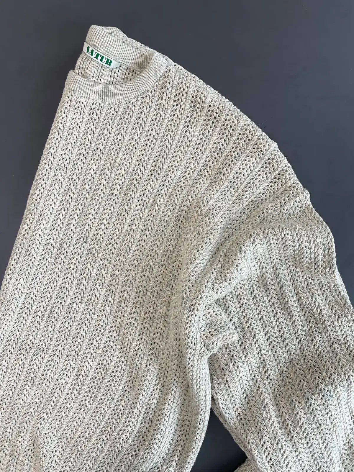 L SATUR イビサ メッシュコットン ニット