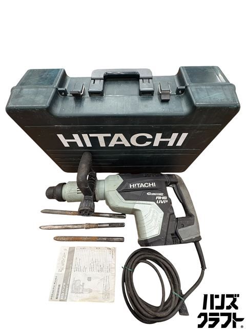 ▽【中古】日立 電動ハンマ H60MEY ケース SDSマックスブルポイント3本中古おまけ付 電動工具 HITACHI