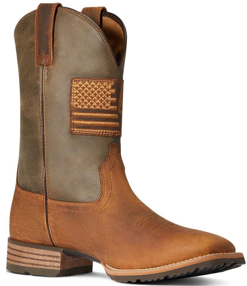 アリアト メンズ シューズ ブーツ・レインブーツ Ariat Mens Hybrid Patriot Western Boots Casper BrownCave Tan ブラウン