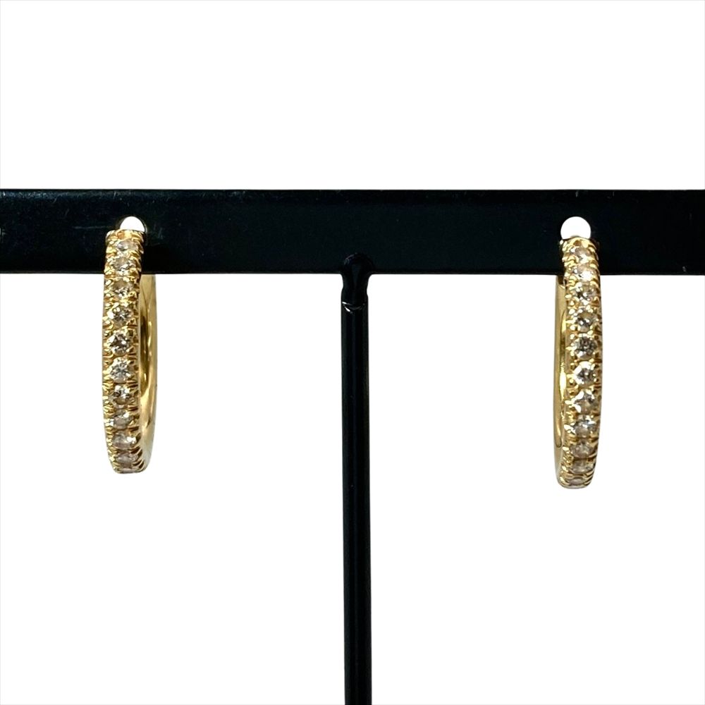 ピアス ダイヤモンド 0.25ct K18YG 3.8g イエローゴールド レディース【中古】