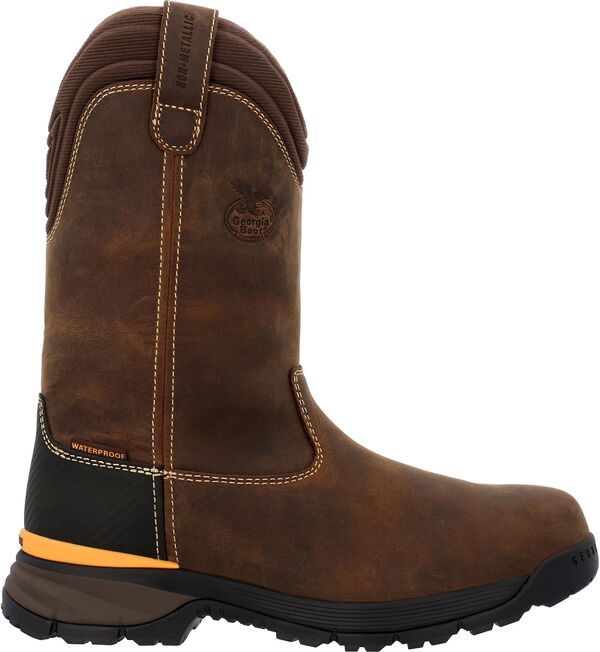 ジョージアブーツ メンズ シューズ ブーツ・レインブーツ Georgia Boots Mens 11 PullOn Waterproof Work Boots Brown ブラウン