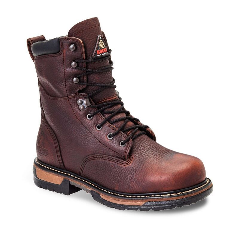 ロッキー メンズ シューズ ブーツ・レインブーツ Tシャツ Rocky IronClad Mens 8in Waterproof Steel Toe Work Boots Brown ブラウン