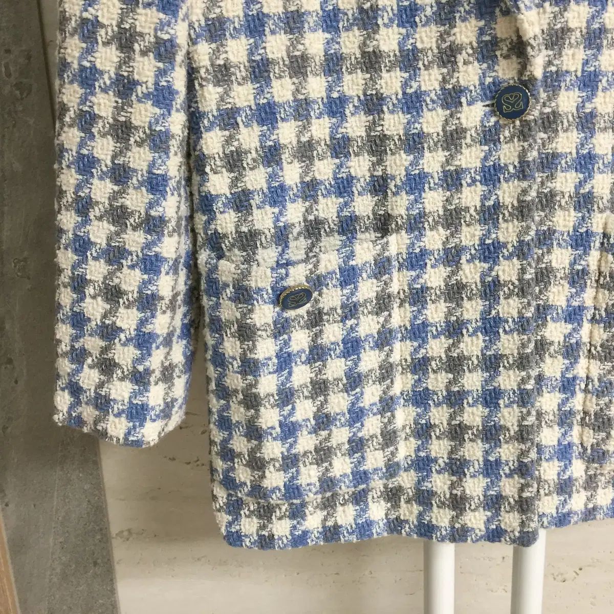 Sandro チェック パータン ジャケット SANDRO Bastille herringbone 
