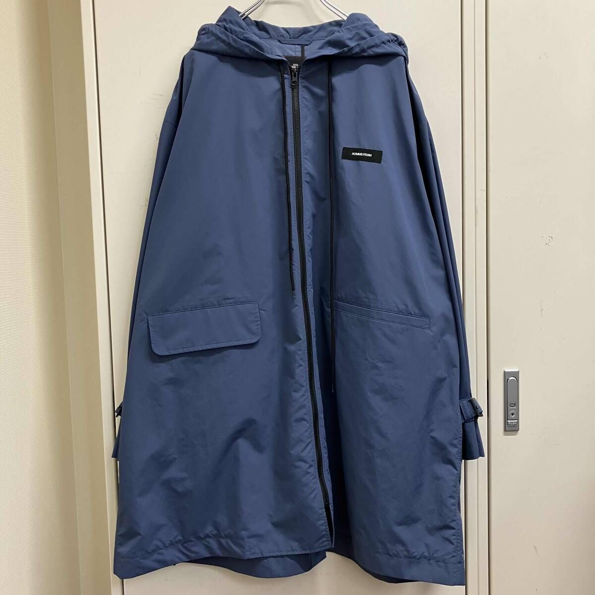SYU. HOMME/FEMME ナイロンフーデッドコート サイズ2 ネイビー シュウ オム フェム