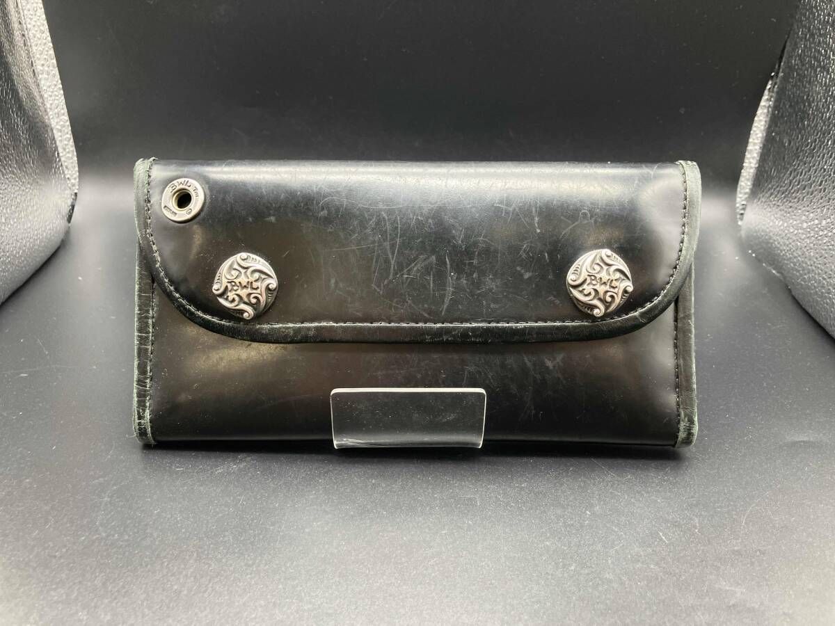 BILL WALL LEATHER ビルウォールレザー 長財布 ブラック 傷スレあり